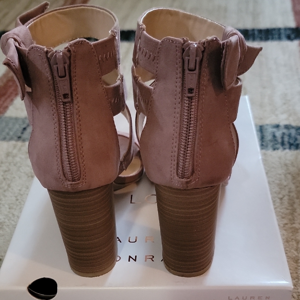 LC Lauren Conrad Women's Brown Heeled Sandals - Picture 2 of 3
